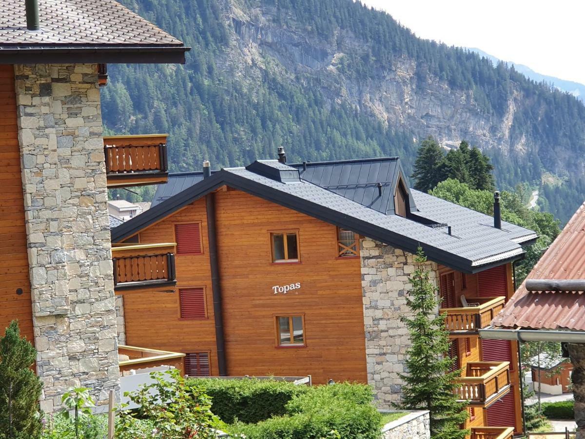 Moderne Wohnung Im Zentrum Von Leukerbad, Haus Topas Esterno foto